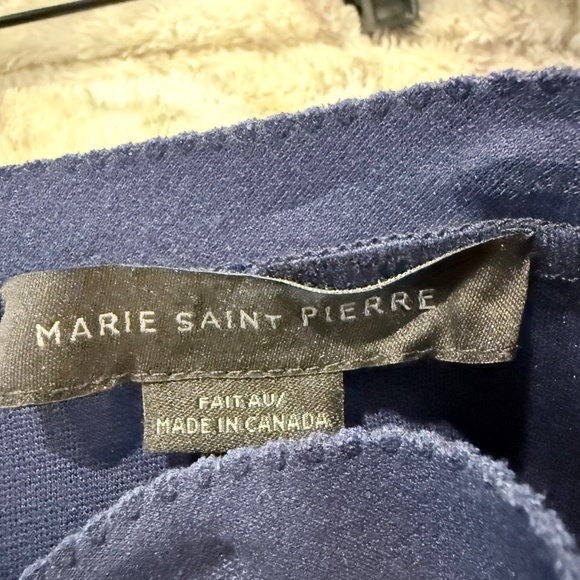Marie Saint Pierre - navy blue skirt with black sequin front - Picture 4 of 5